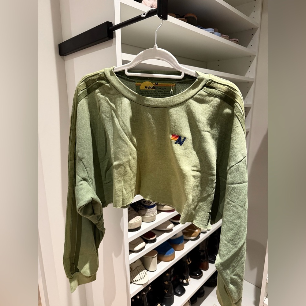 Cropped aviator nation sweatshirt